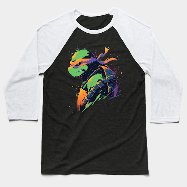 michelangelo Baseball T-Shirt by lets find pirate